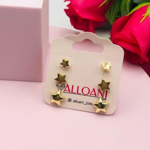 Trio de Brincos Estrela