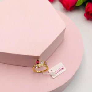 Anel Cravejado com Pedras Coloridas N15