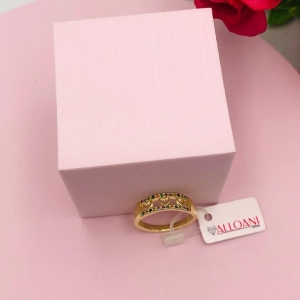 Anel Cravejado Corações N