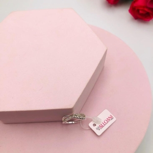 Anel duas fitas com folha