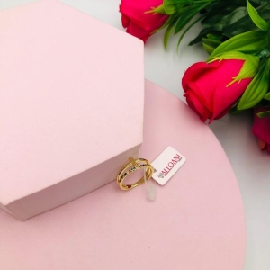 Anel Duas Fitas Cravejado e Cruz N 15