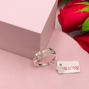 Anel Duas Fitas um com Trevos e Pontos de Luz N 25