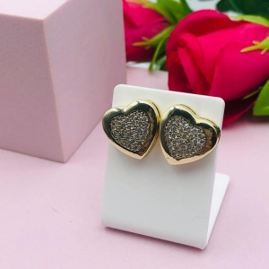 Brinco Coração Cravejado