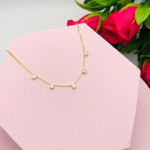 Colar Corrente Veneziana Pontos de Luz