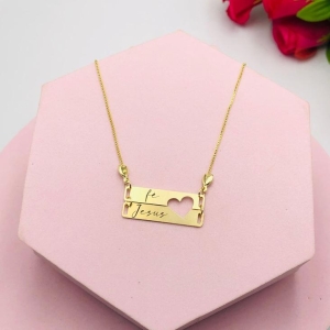 Colar de Barras Fé Jesus