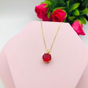 Colar Ponto de Luz Pink