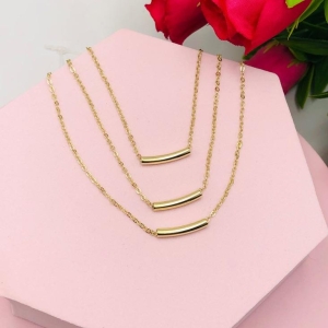 Colar Triplo com Barras