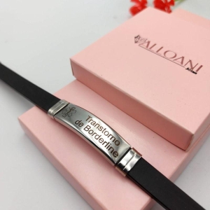 Pulseira de silicone com Placa Inox