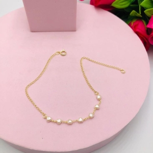 Tornozeleira Coração Pérola