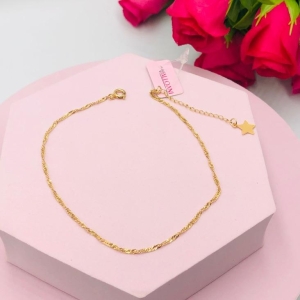 Tornozeleira Corrente Torcida com Pingente Estrela