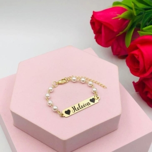 Pulseira Personalizada Perolas