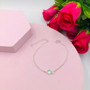 Pulseira Veneziana com Pedra Verde