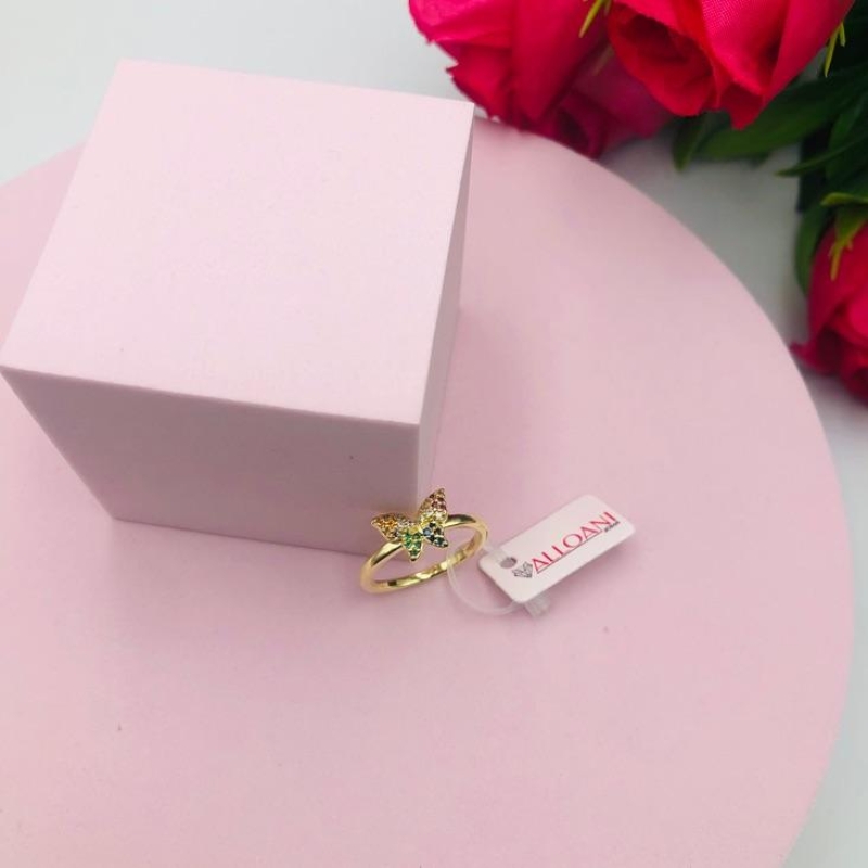 Anel Borboleta Colorida N 15