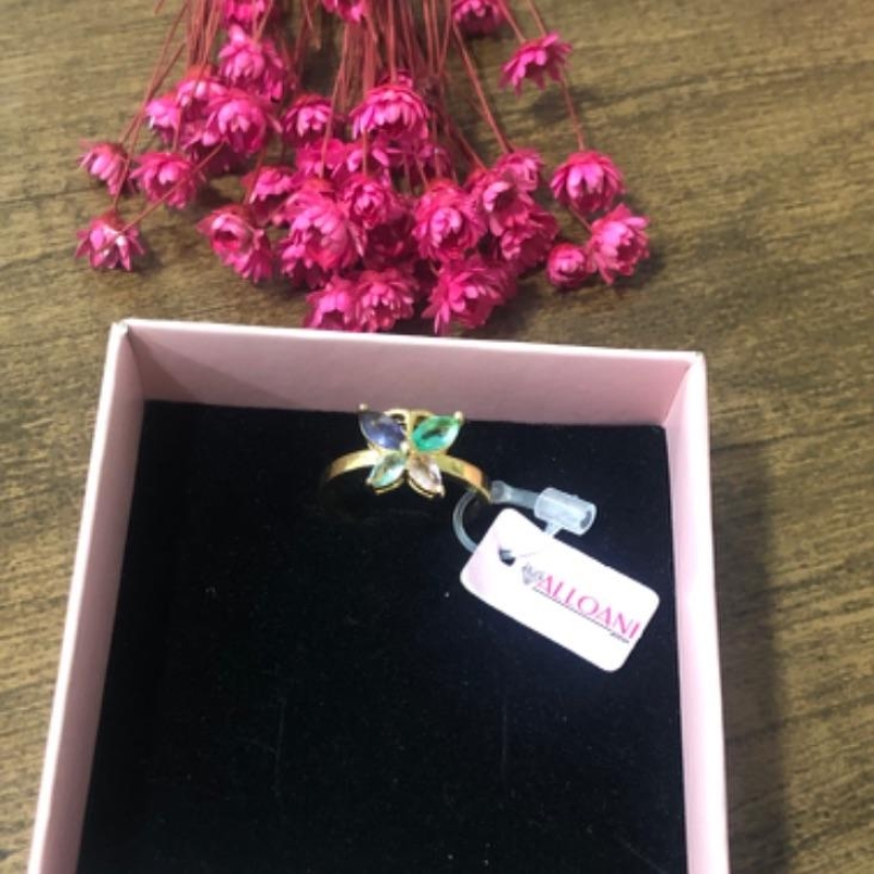 Anel Borboleta com Pedras