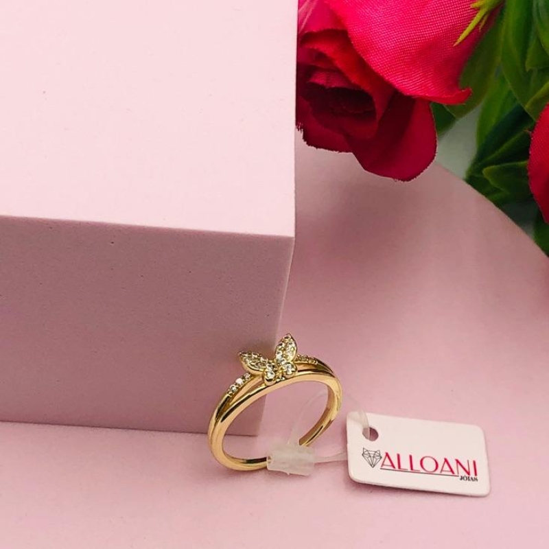 Anel Borboleta Cravejado N 21