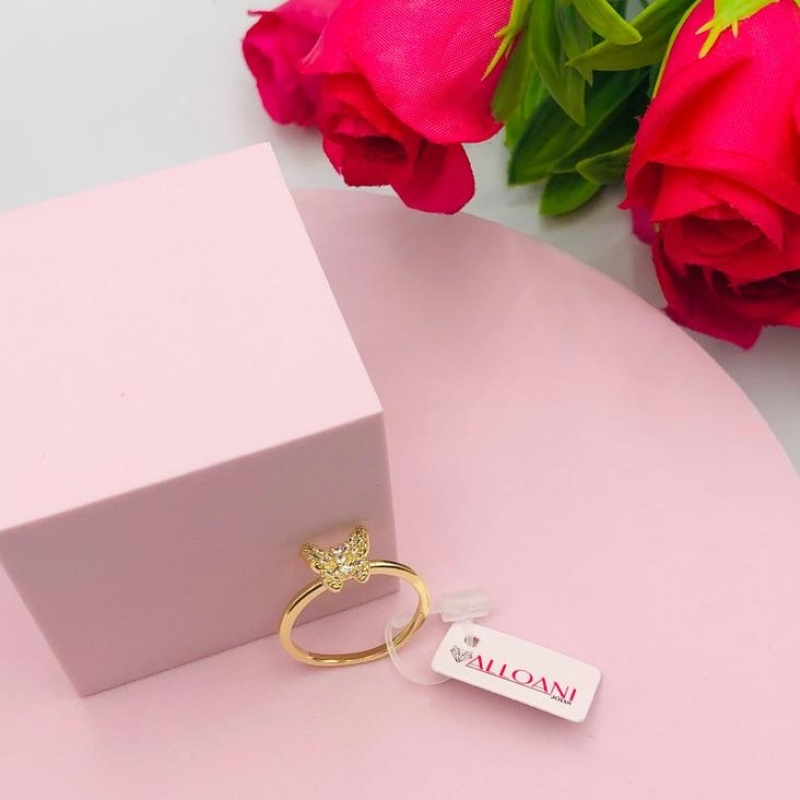 Anel Borboleta Cravejado N 22