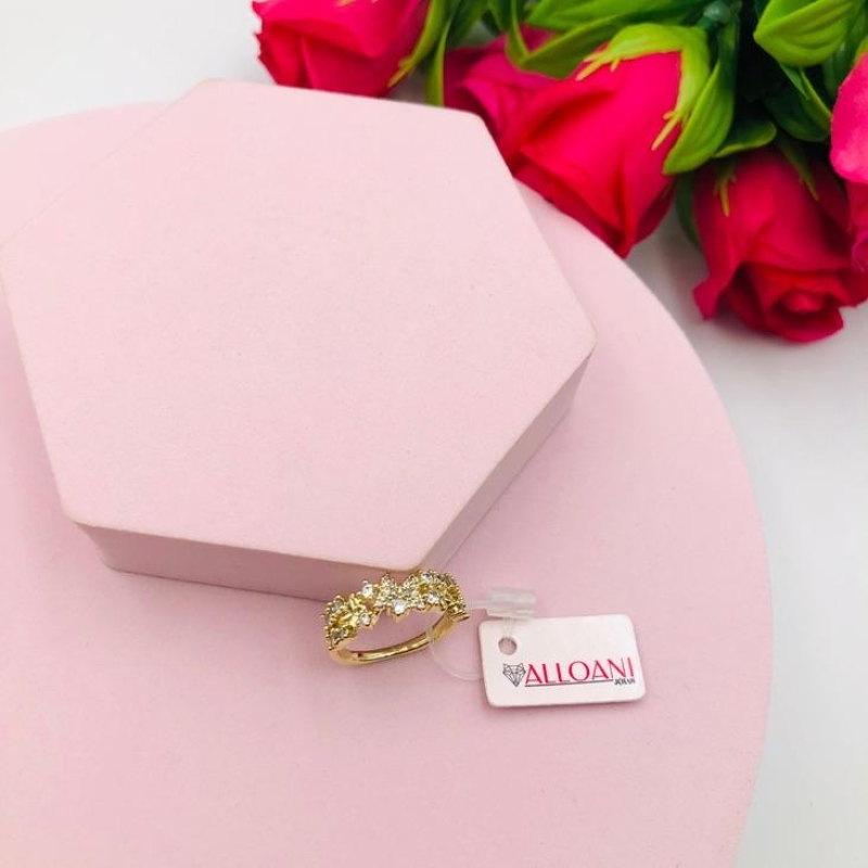 Anel Borboletas Cravejado N 13