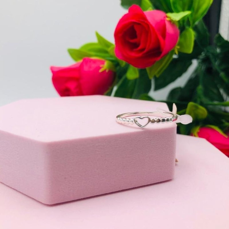 Anel com bolinhas e coração N 22