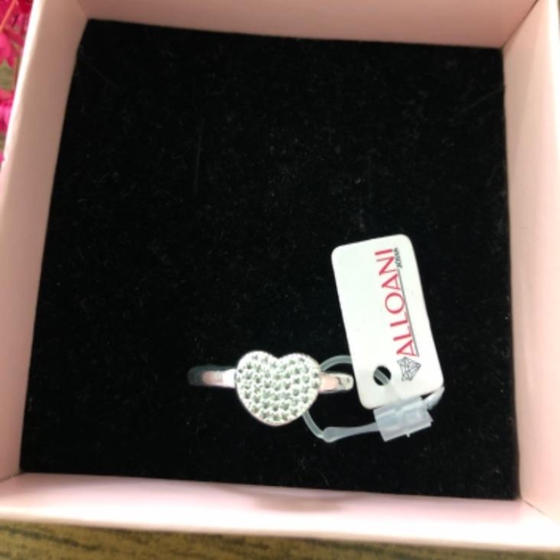 Anel coração cravejado