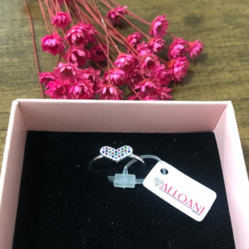 Anel Coração cravejado