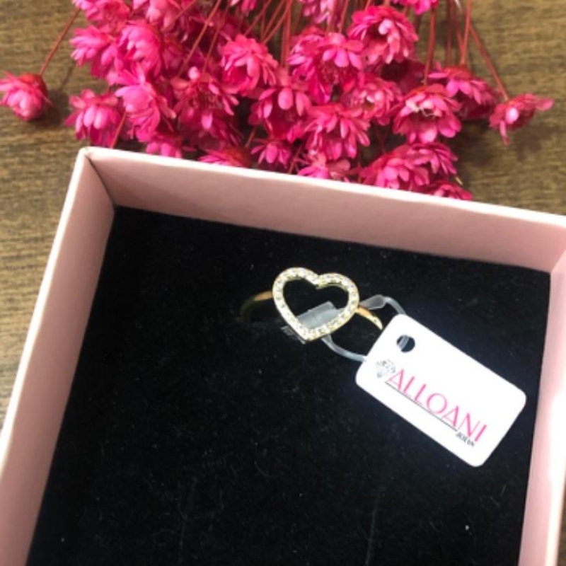 Anel Coração Cravejado