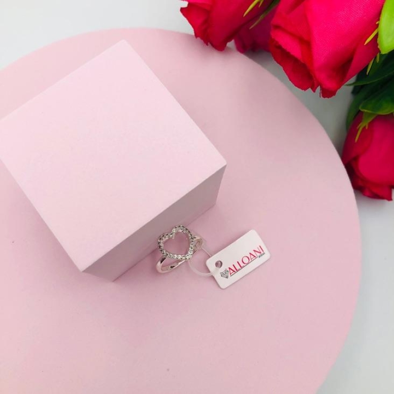 Anel Coração Cravejado N 16