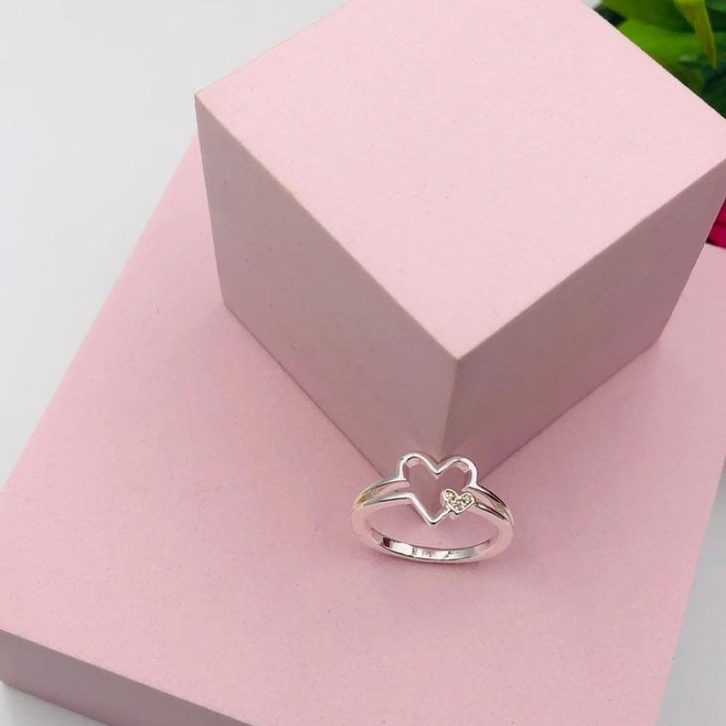 Anel Coração Cravejado N 21