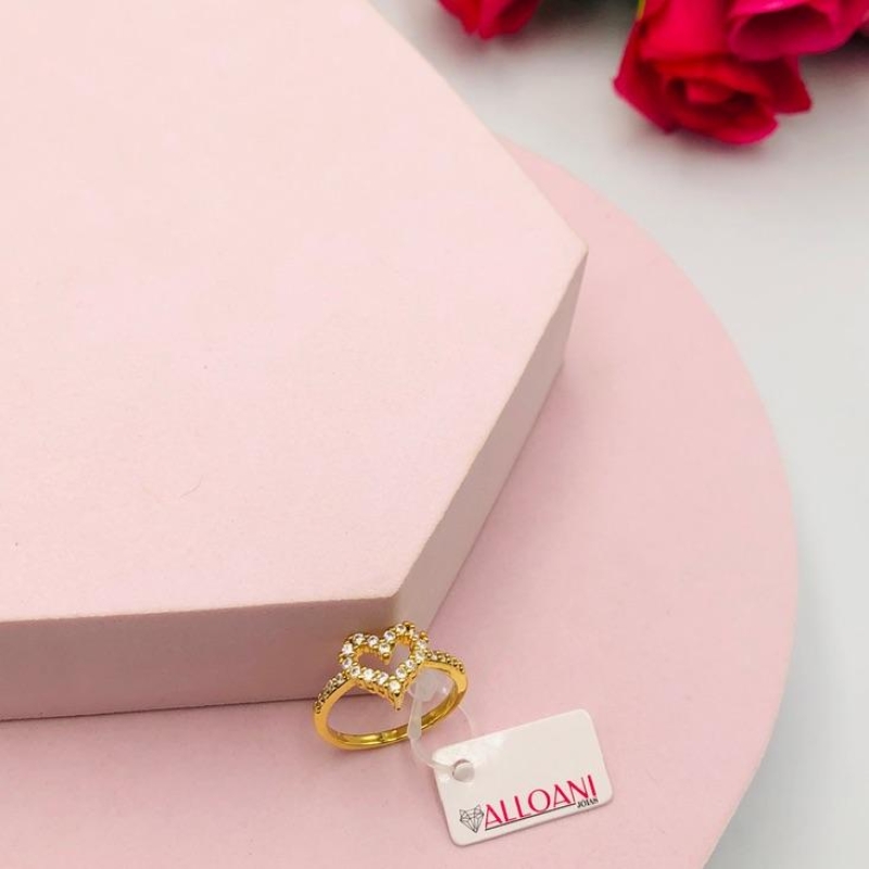 Anel Coração Cravejado N17