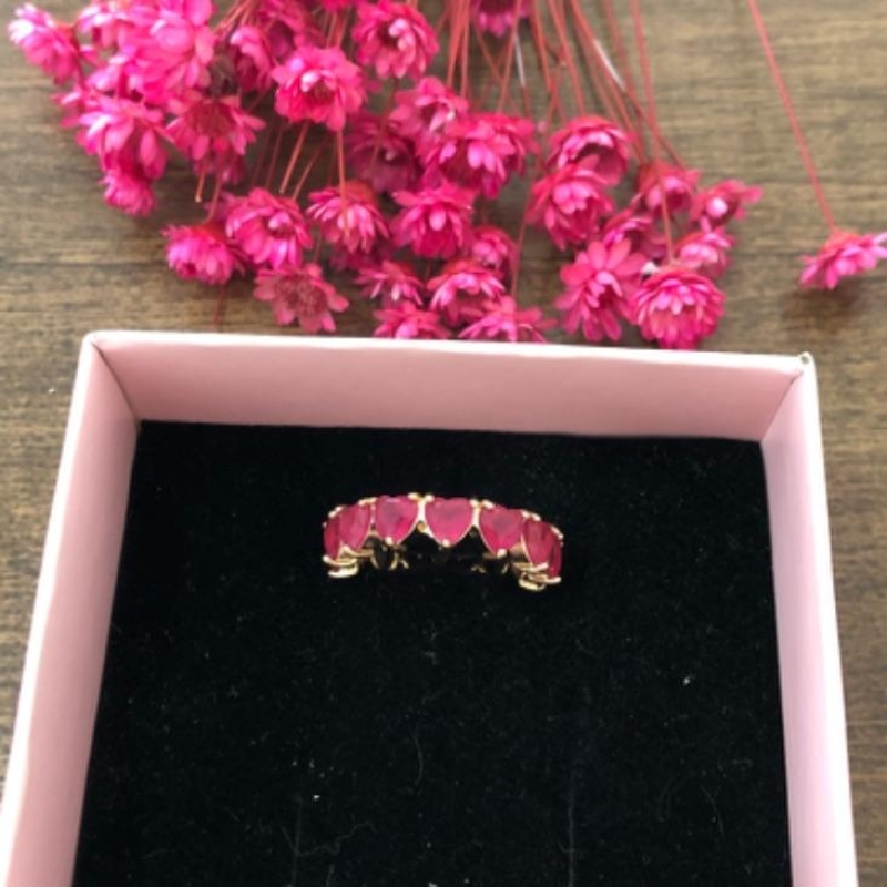 Anel Corações Rosa