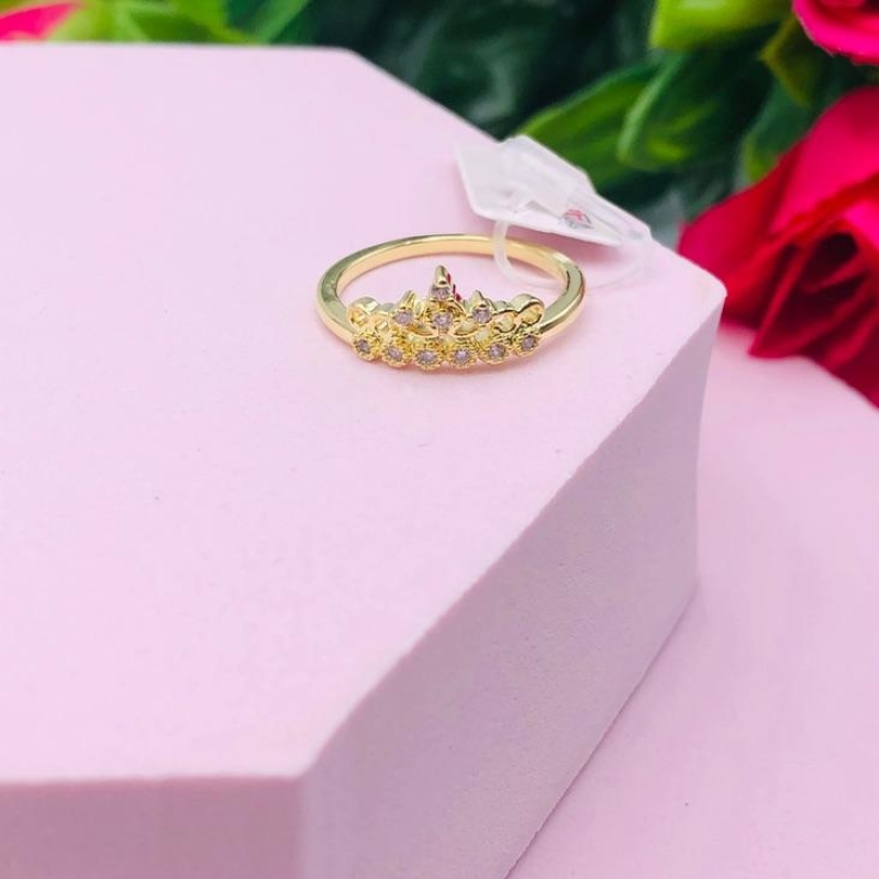 Anel Coroa Cravejado