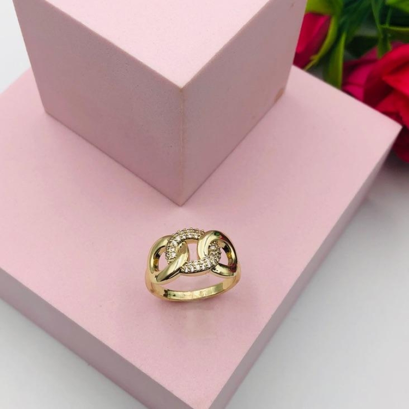 Anel Corrente Lisa e Cravejado N 24