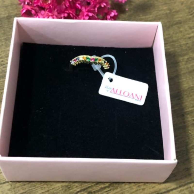 Anel Cravejado com Pedras Coloridas