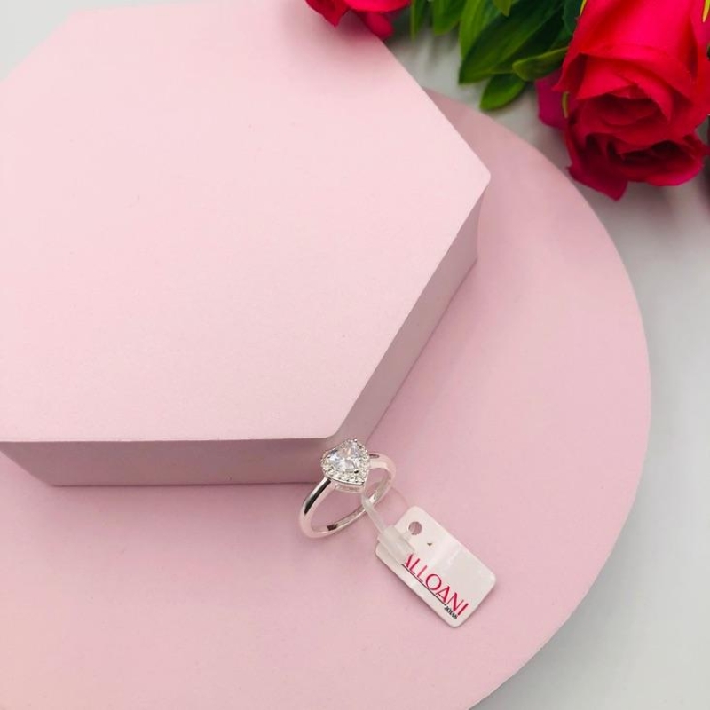 Anel de Coração Zirconia Cravejado  N°18