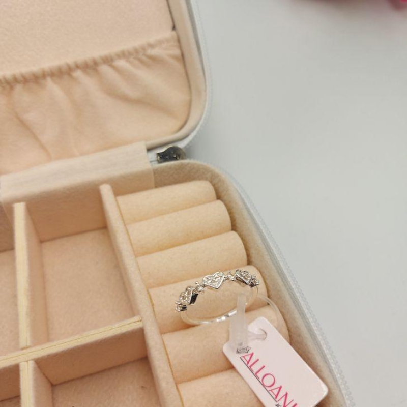 Anel de Corações Cravejado N°16