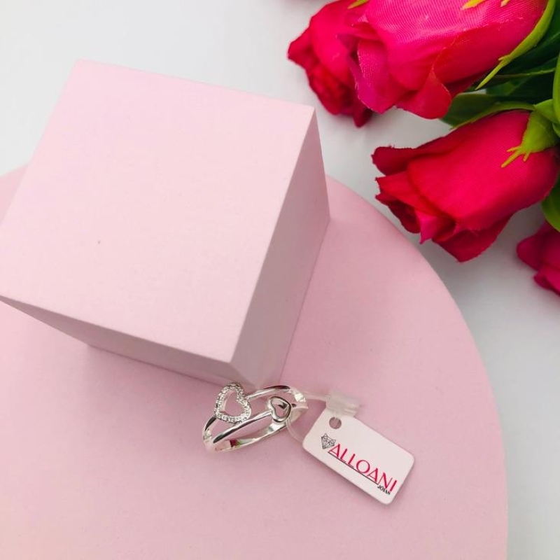 Anel Dois Coração N 25