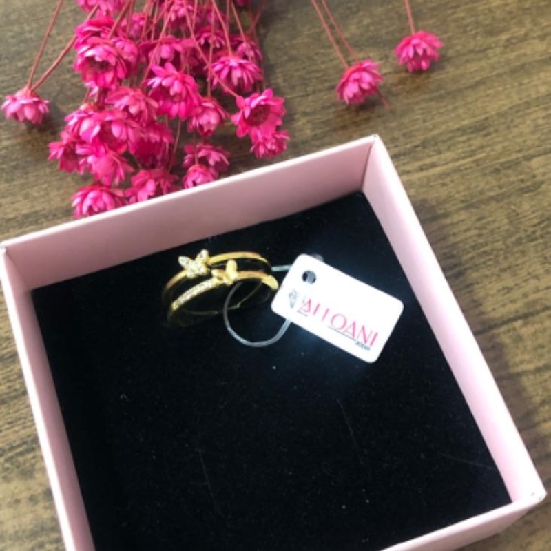 Anel Duas Fitas com Borboletas