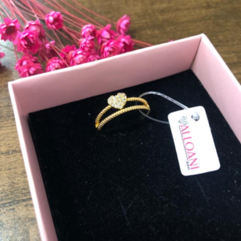 Anel duas fitas uma com coração