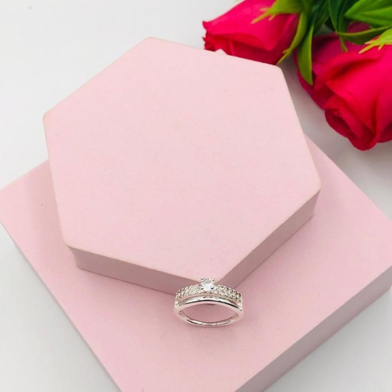 Anel Duplo Cravejado N 16