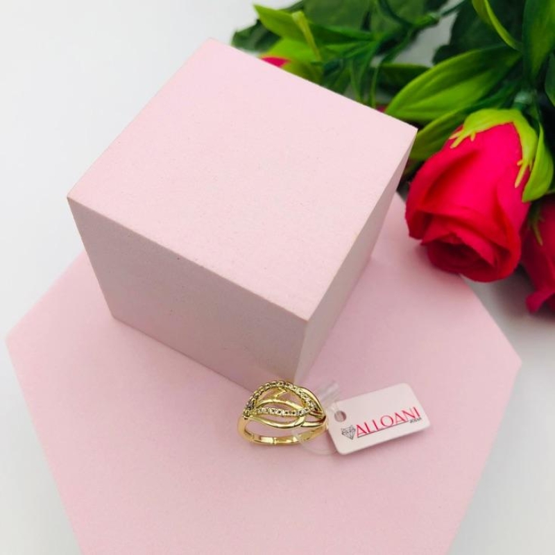 Anel Folha Cravejado N 14