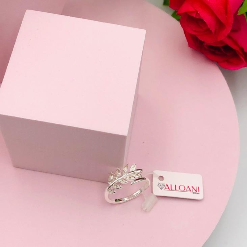 Anel Folha Cravejado N 19