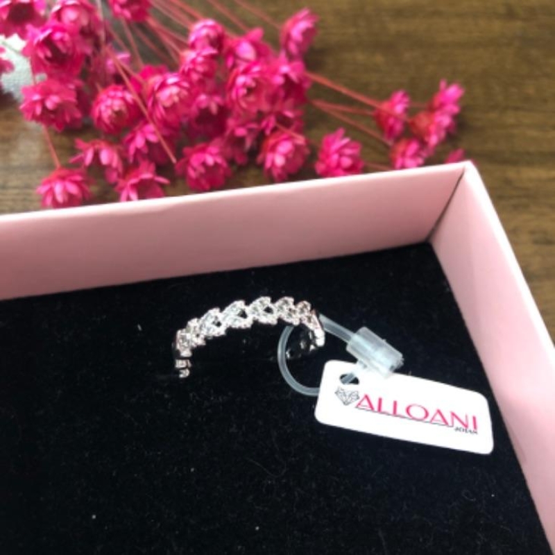 Anel folha de Oliveira cravejada