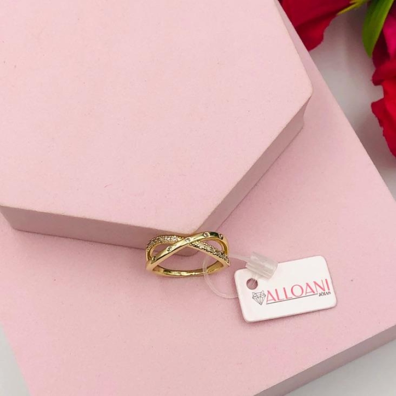 Anel Infinito Cravejado N13