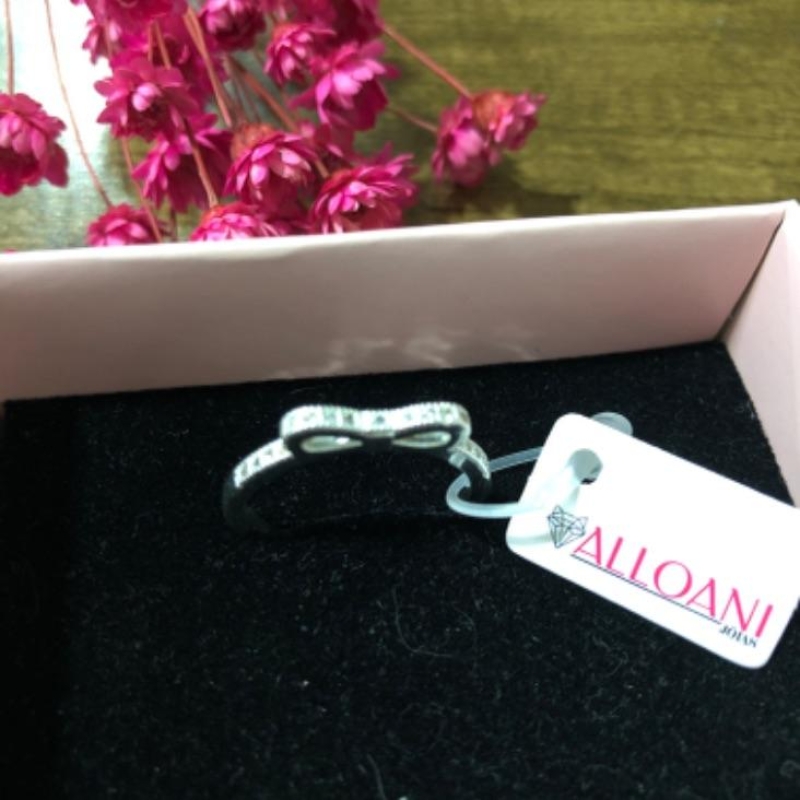 Anel lacinho cravejado