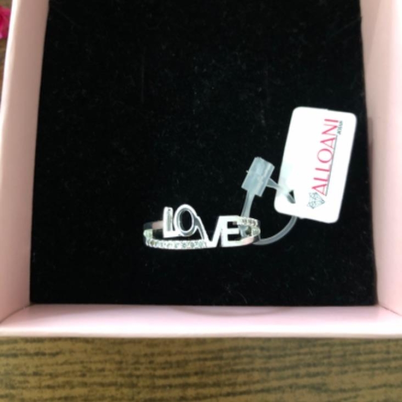 Anel love com pedrinhas