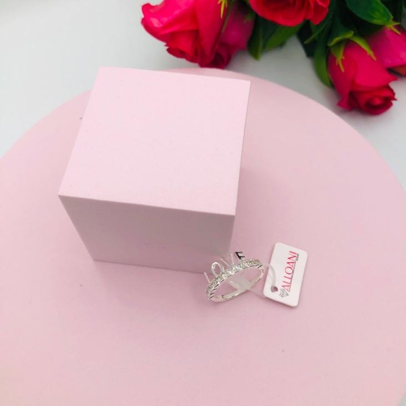 Anel love com zirconias cristal