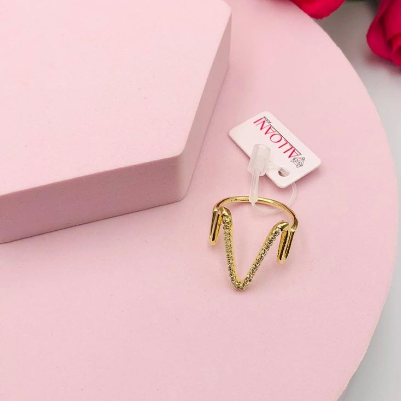 Anel Onda Cravejado N 15