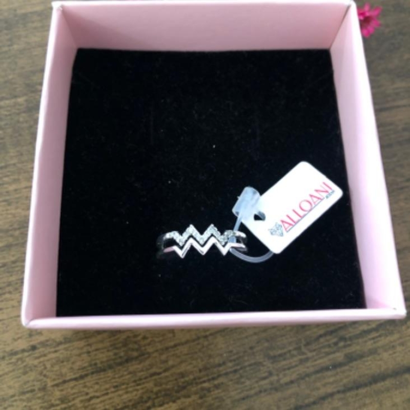 Anel onda cravejado N 19