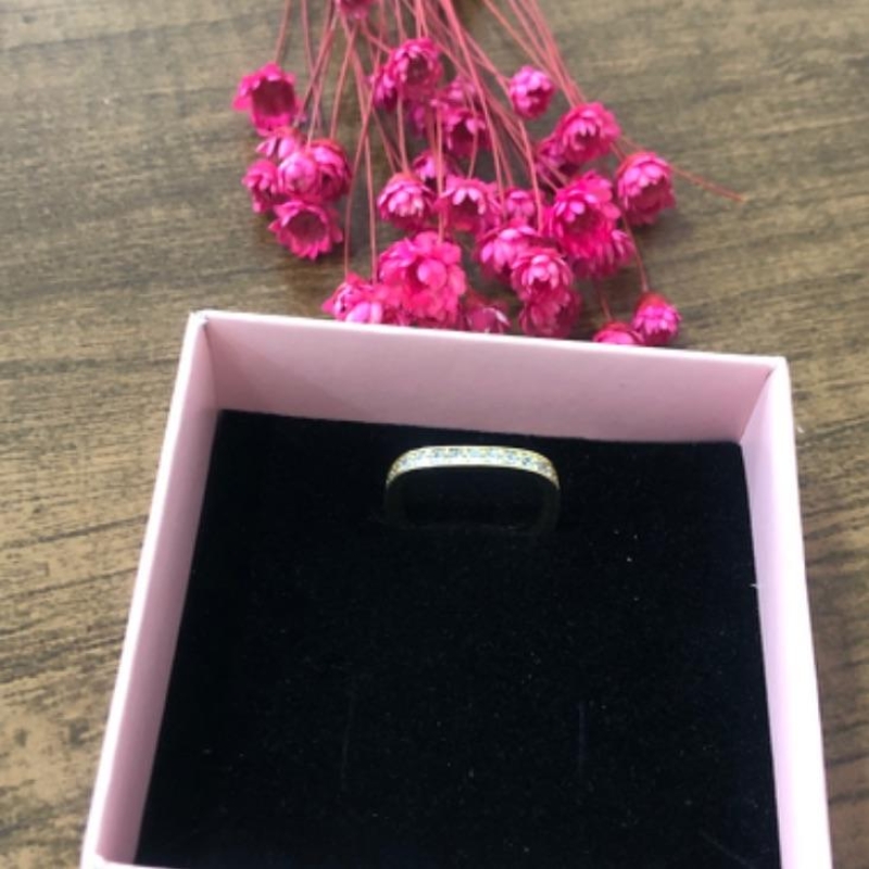 Anel Quadrado Cravejado