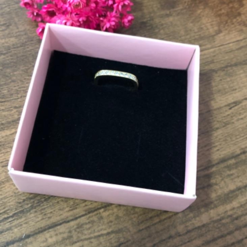 Anel Quadrado Cravejado N 19