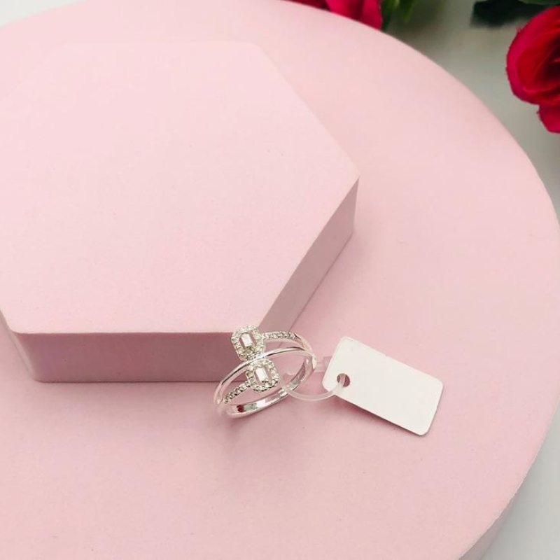 Anel Quadrado Cravejado N 21